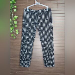 Gap Slim Cropped Black & White Polka Dot Low Rise Stretchy Women's Pants Size 4